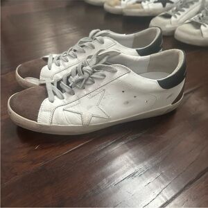 Men's Golden Goose White and Brown Sneakers